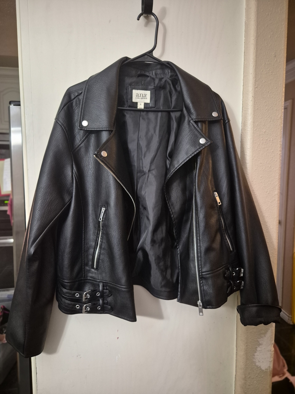 Classic Black Women's Faux Leather Jacket - Brand: